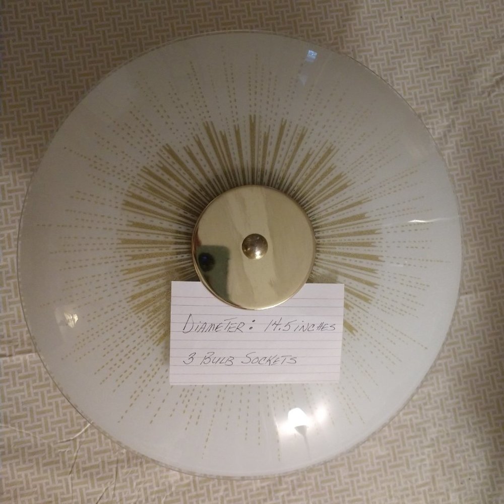 VINTAGE MCM GLASS CEILING SHADE
